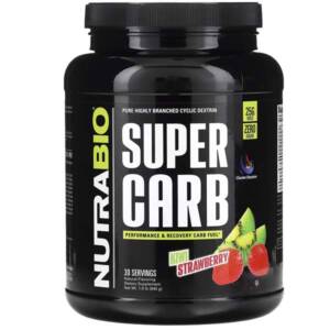 NutraBio Super Carb, Kiwi Strawberry, 840 grams front label