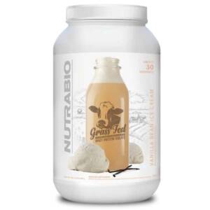 NutraBio Grass Fed Whey Protein Isolate, Vanilla, 2lb front label