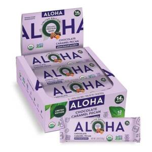 aloha plant based protein bar chocolate caramel pecan