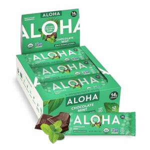 aloha plant based protein bar chocolate mint