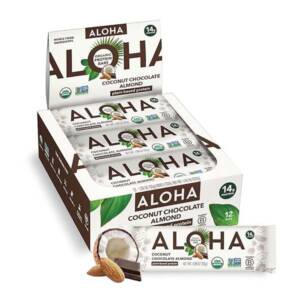aloha plant based protein bar coconut almond