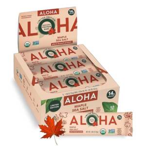aloha plant based protein bar maple sea salt