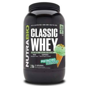 NutraBio Classic Whey Protein -Pistachio Delight - 2 lbs