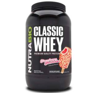 NutraBio Classic Whey Protein - Strawberry Shortcake - 2 lbs